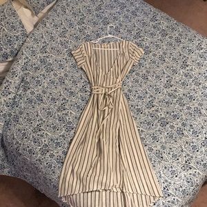 Billabong stripe wrap dress